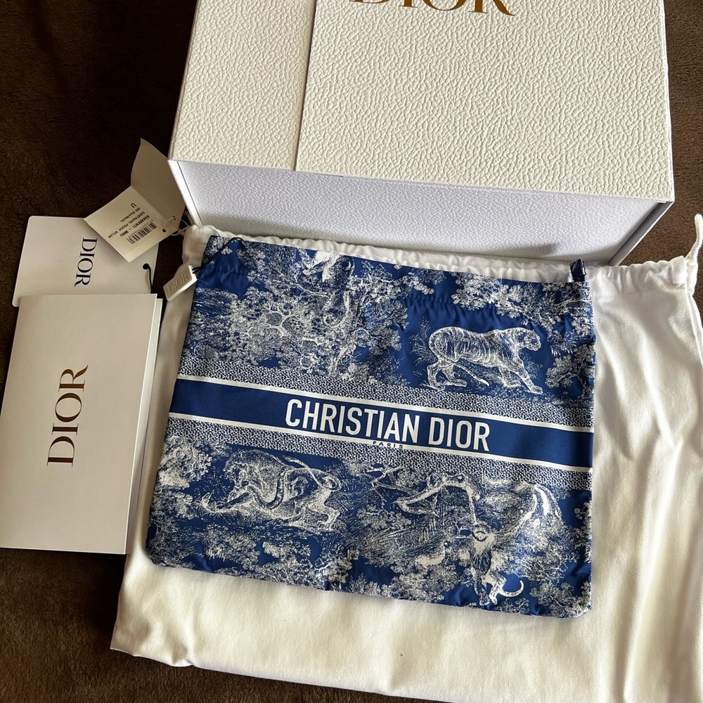 CHRISTIAN DIOR POUCH CLUTCH DIORTRAVEL ZIPPED